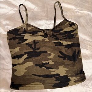 Camouflage Print Women's Crop Top